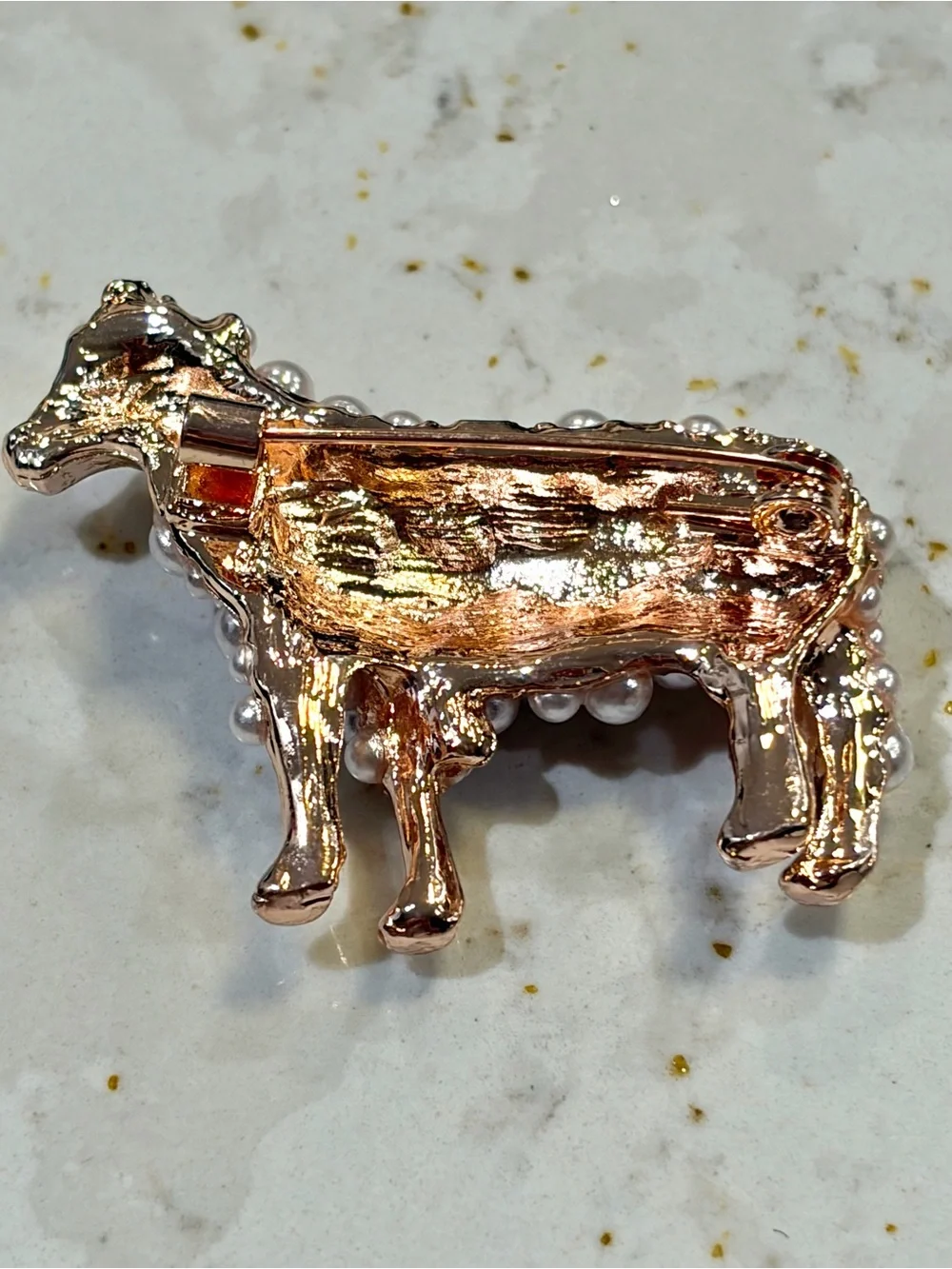 Pearl Sheep Brooch - Pink Pearl Sheep Pin